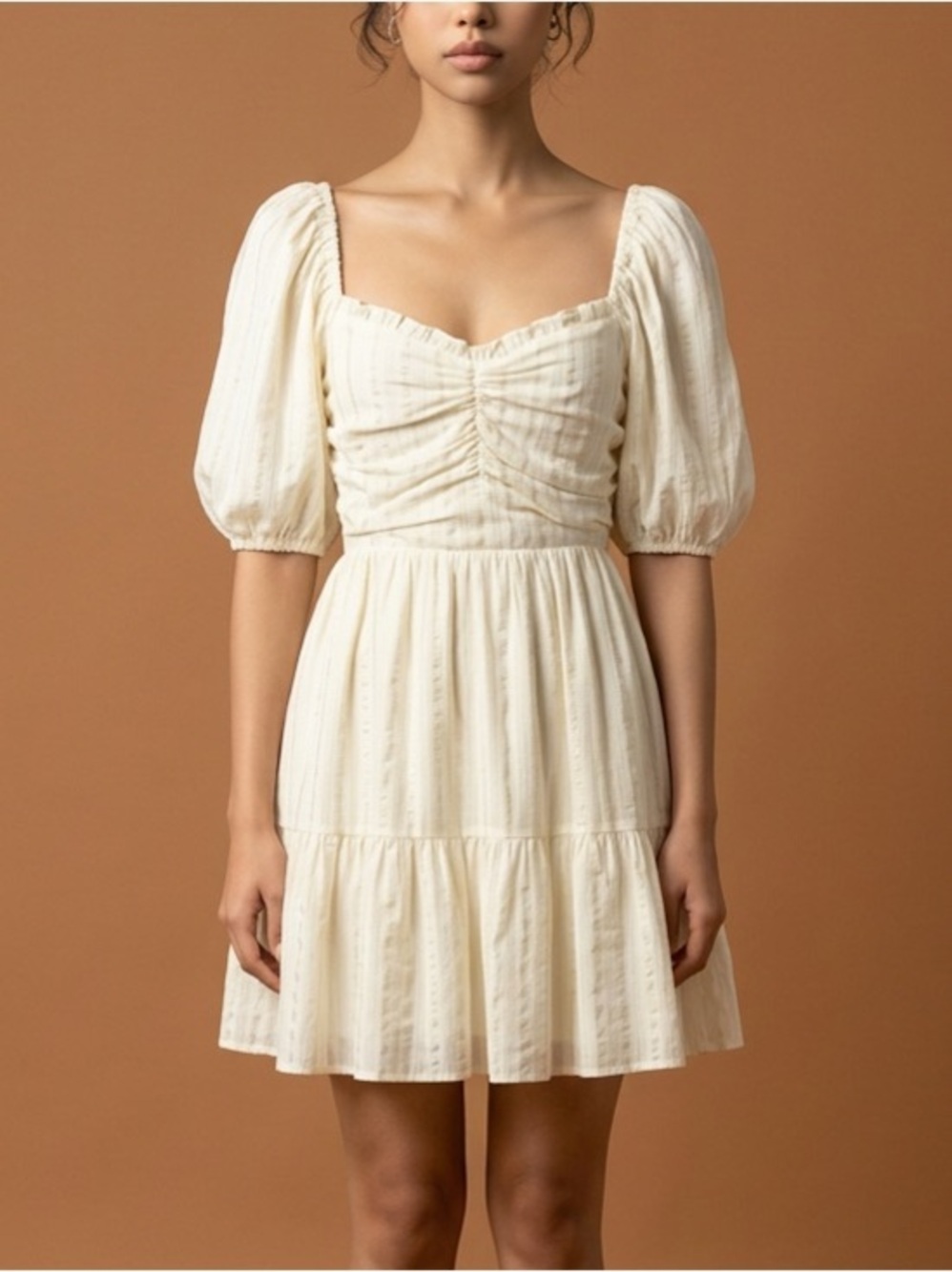 NWOT |•HEARTLOOM•| Cute Ivory With Gold Dress Size Medium (1 of 2 that I have)